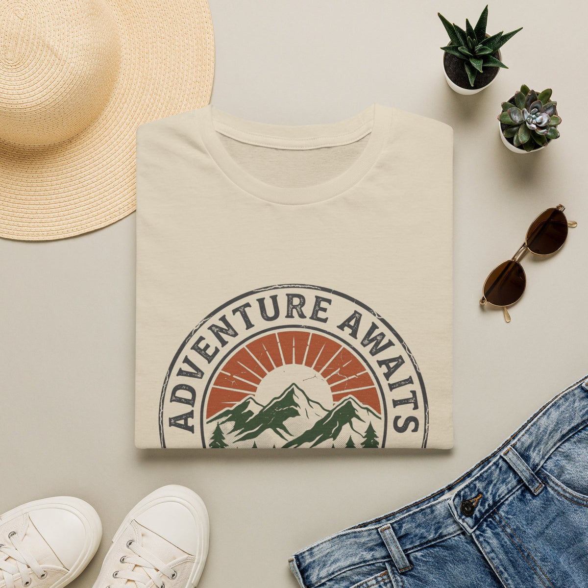 Adventure Awaits Off The Grid On The Trail T-Shirt