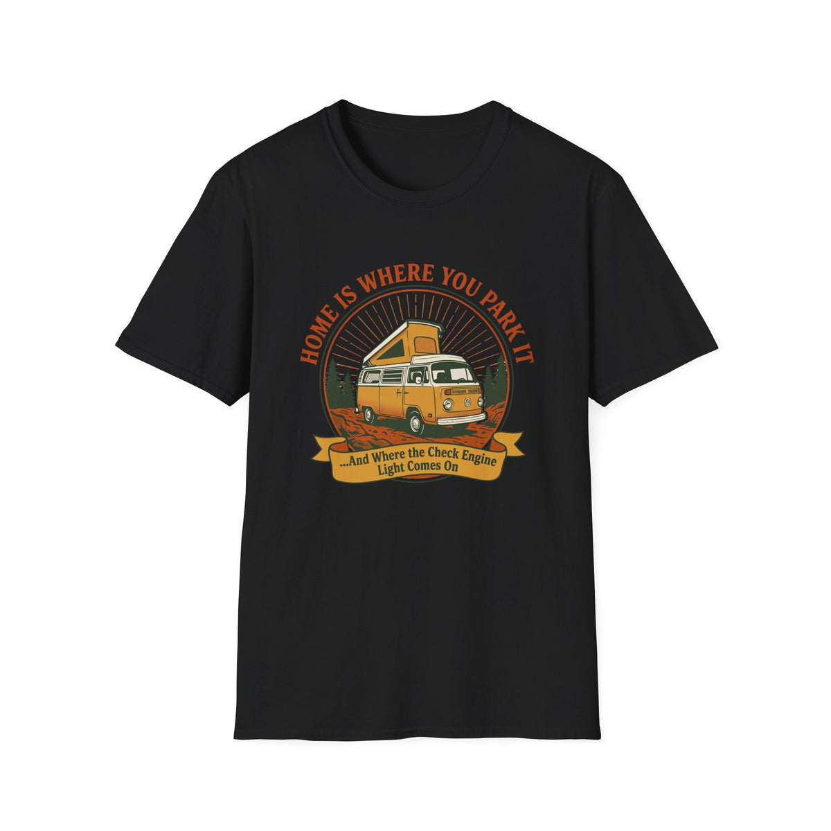 Home Is Where You Park It Check Engine Light T-Shirt