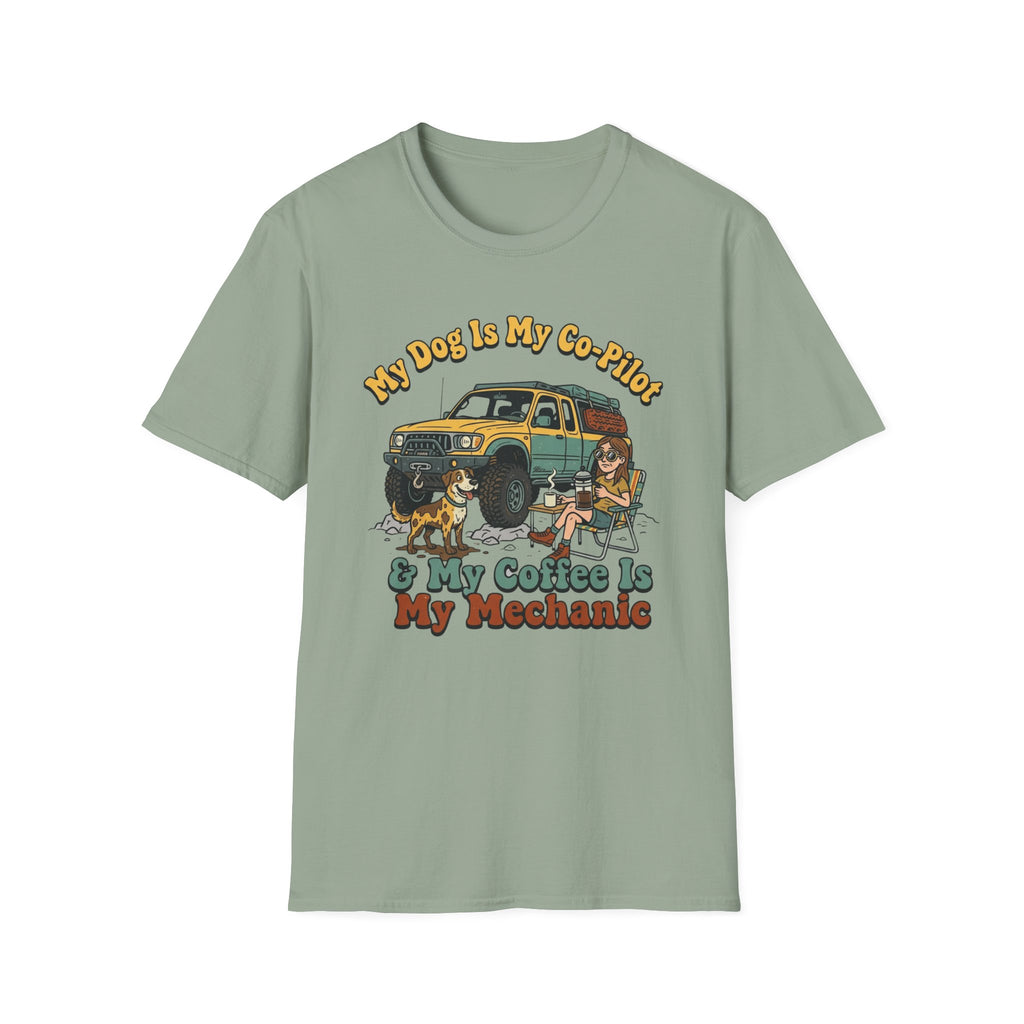 My Dog Is My Copilot & Coffee Is My Mechanic T-Shirt