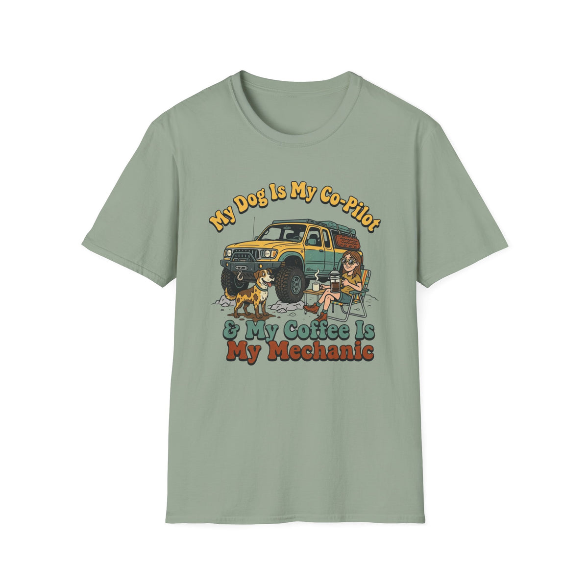 My Dog Is My Copilot & Coffee Is My Mechanic T-Shirt