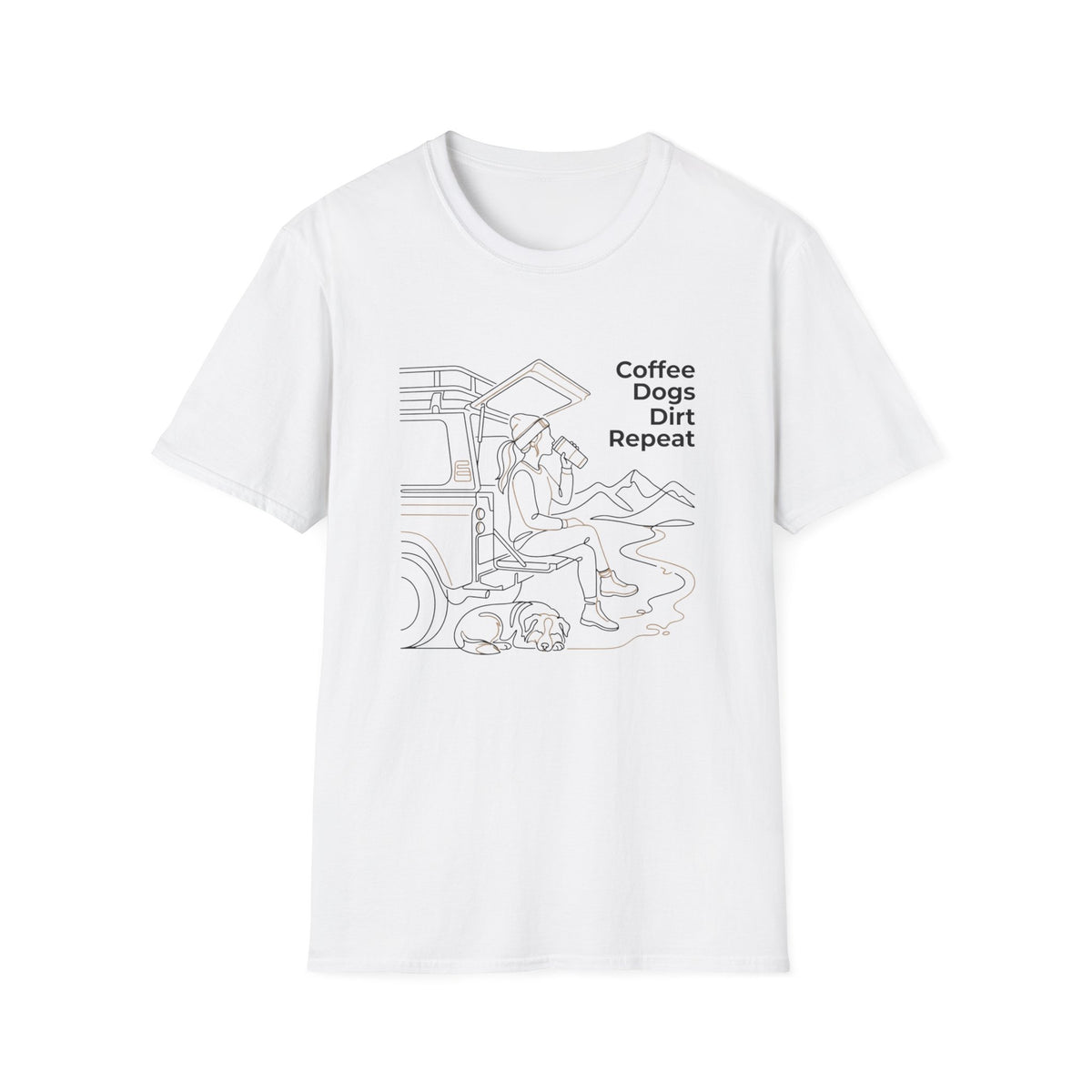 Coffee Dogs Dirt Repeat T-Shirt