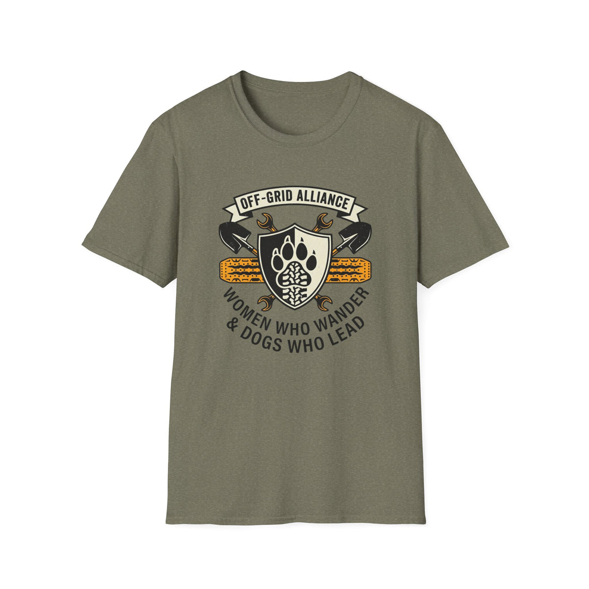 Off Grid Alliance Women Who Wander & Dogs Who Lead T-Shirt