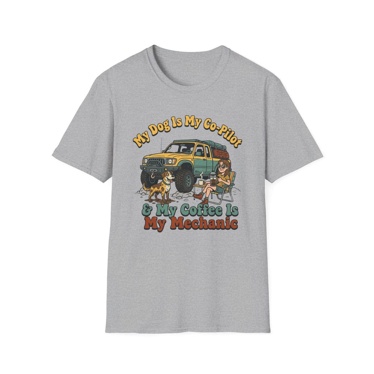 My Dog Is My Copilot & Coffee Is My Mechanic T-Shirt