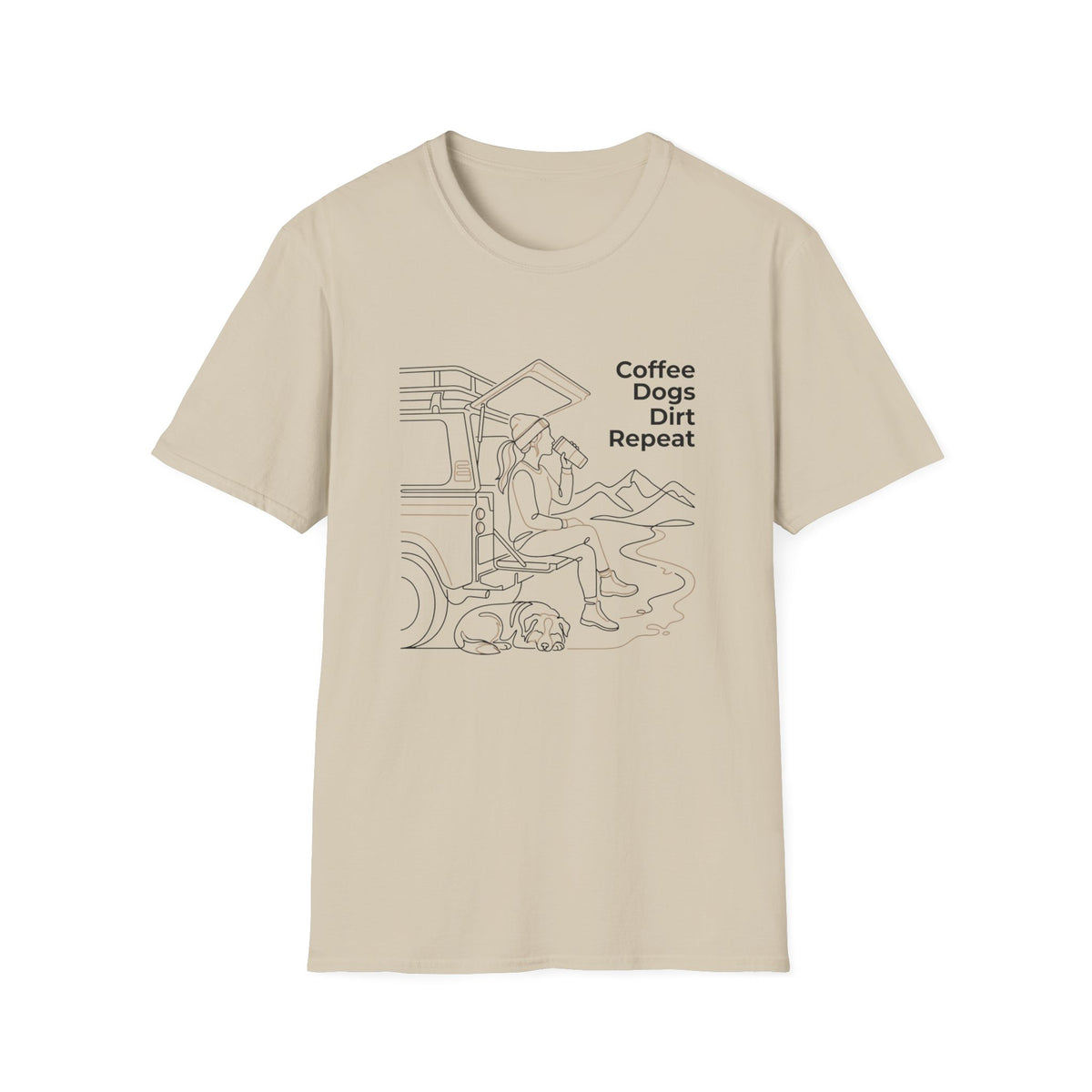 Coffee Dogs Dirt Repeat T-Shirt