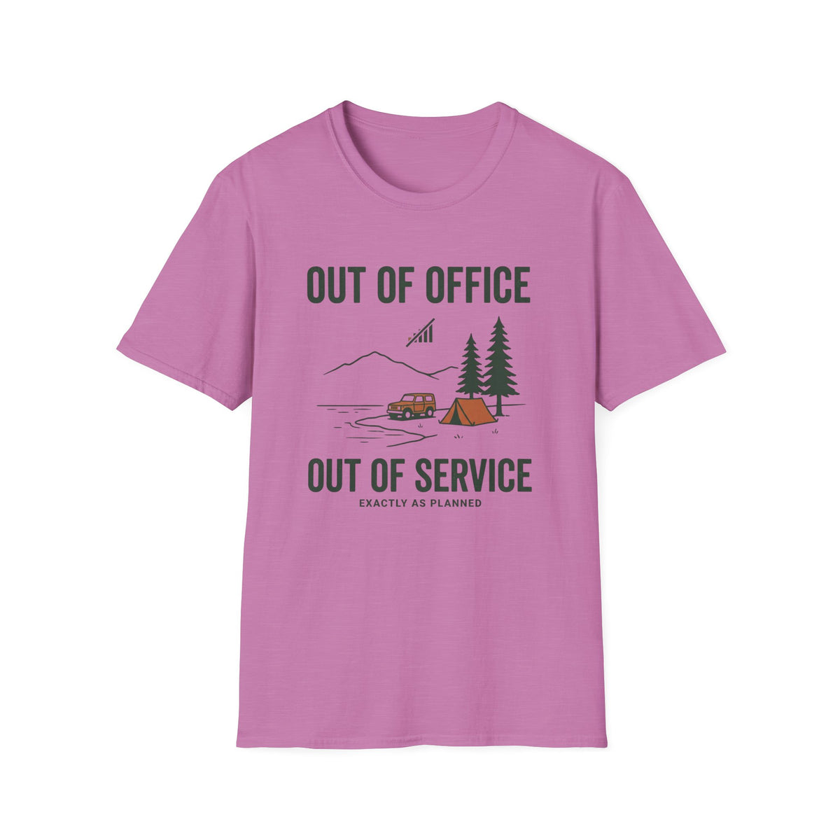 Out Of Office Out Of Service Exactly As Planned T-Shirt