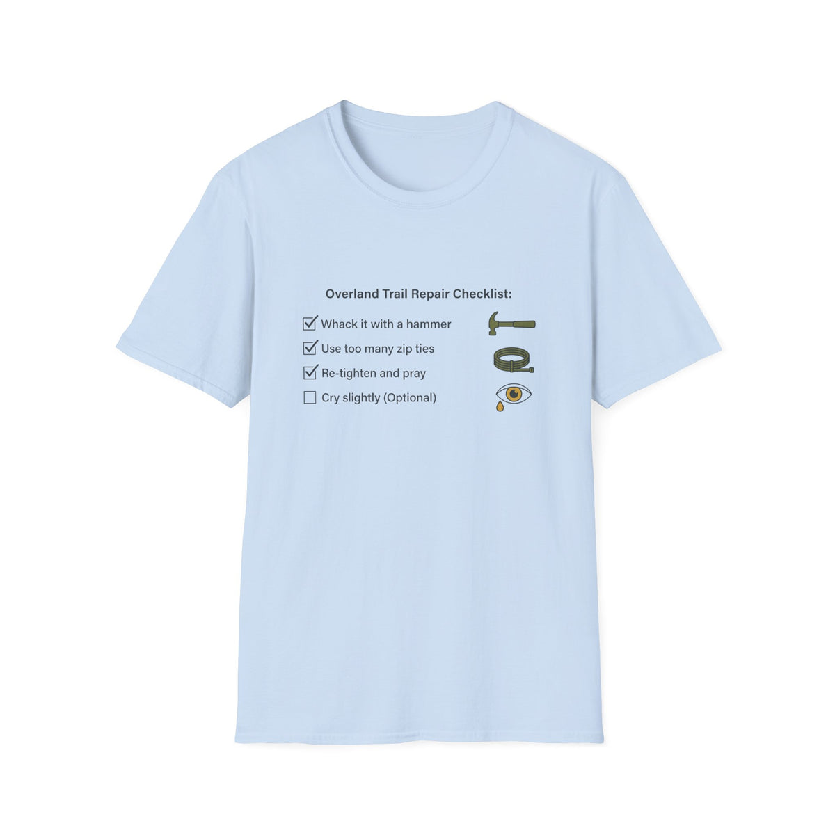 Overland Trail Repair Checklist T-Shirt