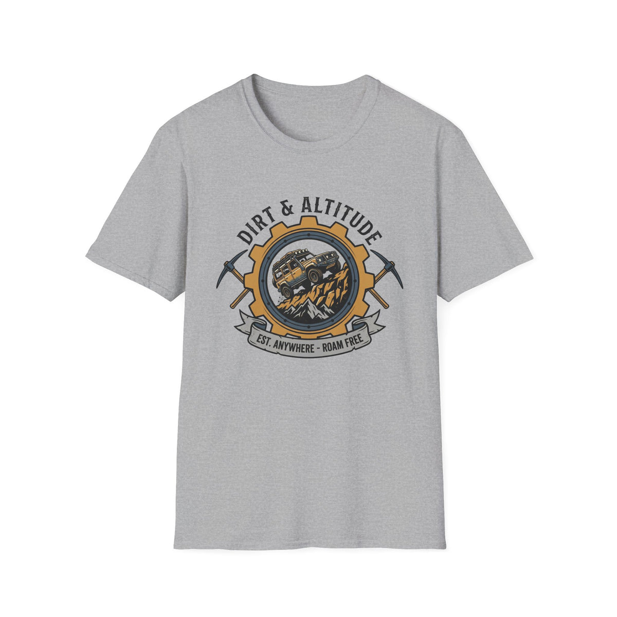 Dirt & Altitude Est Anywhere Roam Free T-Shirt