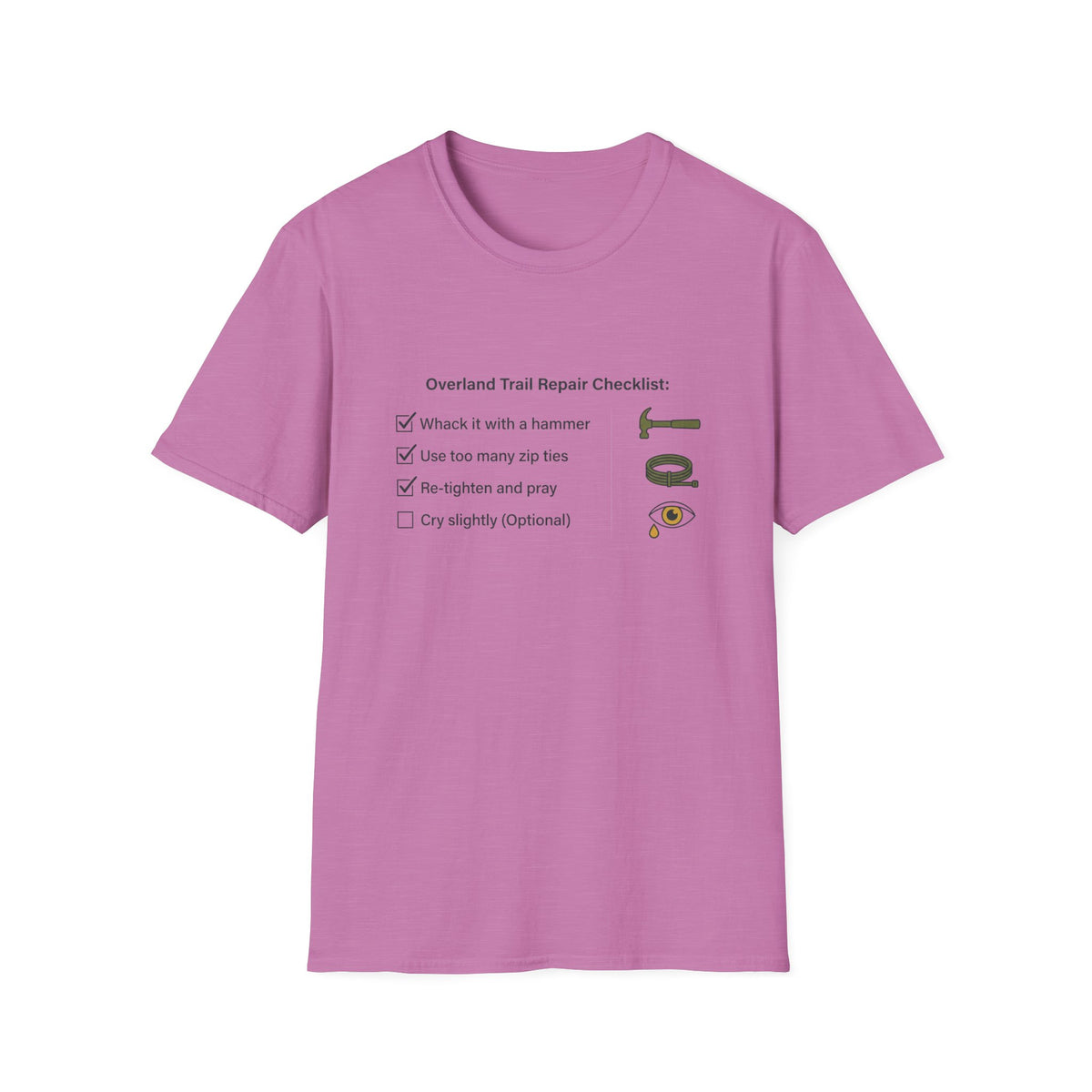 Overland Trail Repair Checklist T-Shirt