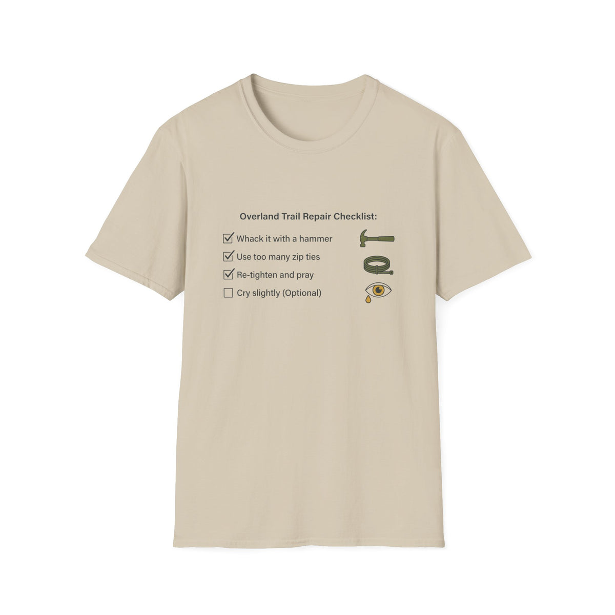 Overland Trail Repair Checklist T-Shirt