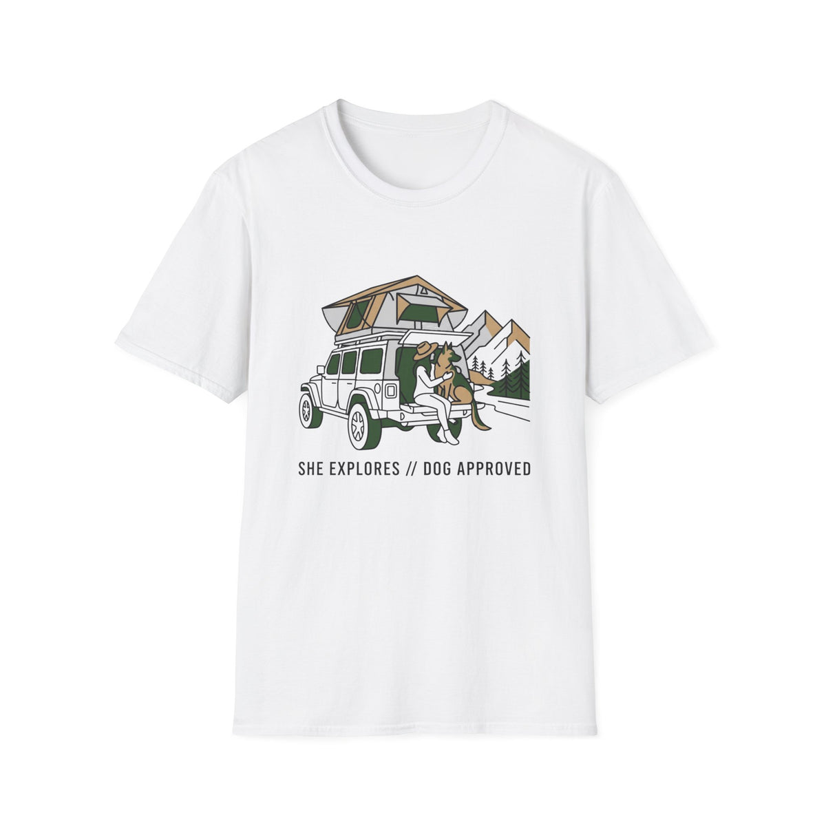 She Explores Dog Approved T-Shirt