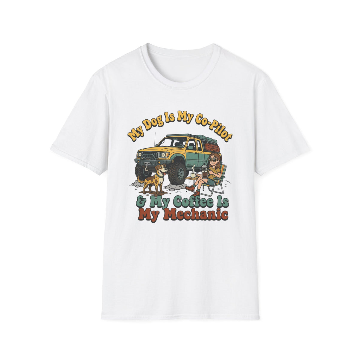 My Dog Is My Copilot & Coffee Is My Mechanic T-Shirt