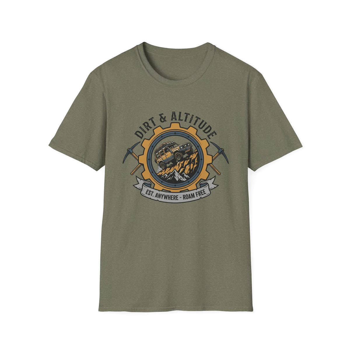 Dirt & Altitude Est Anywhere Roam Free T-Shirt