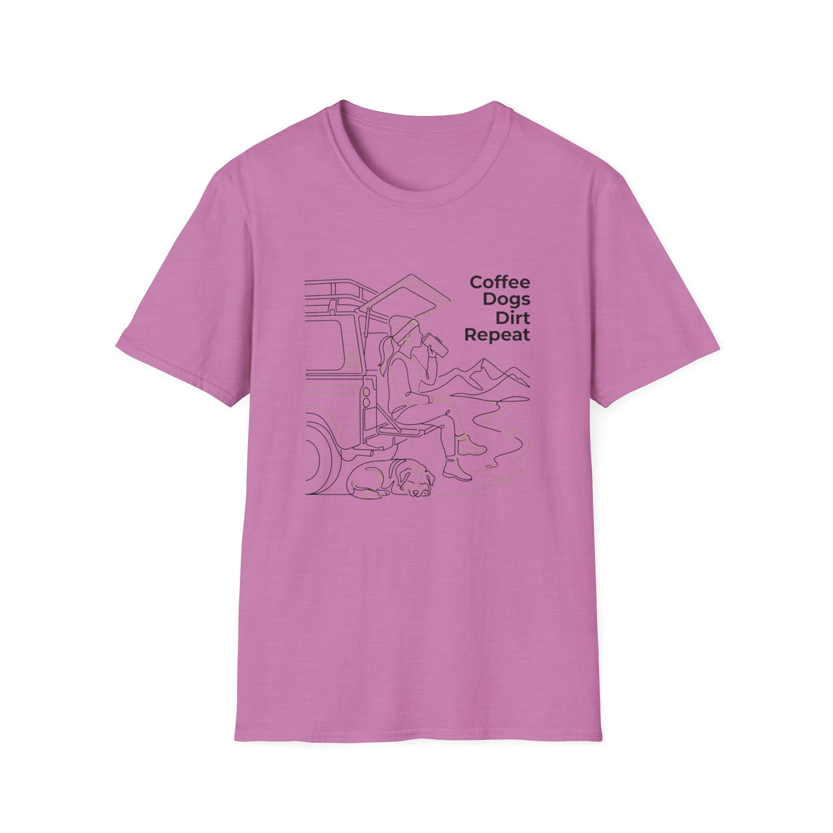 Coffee Dogs Dirt Repeat T-Shirt