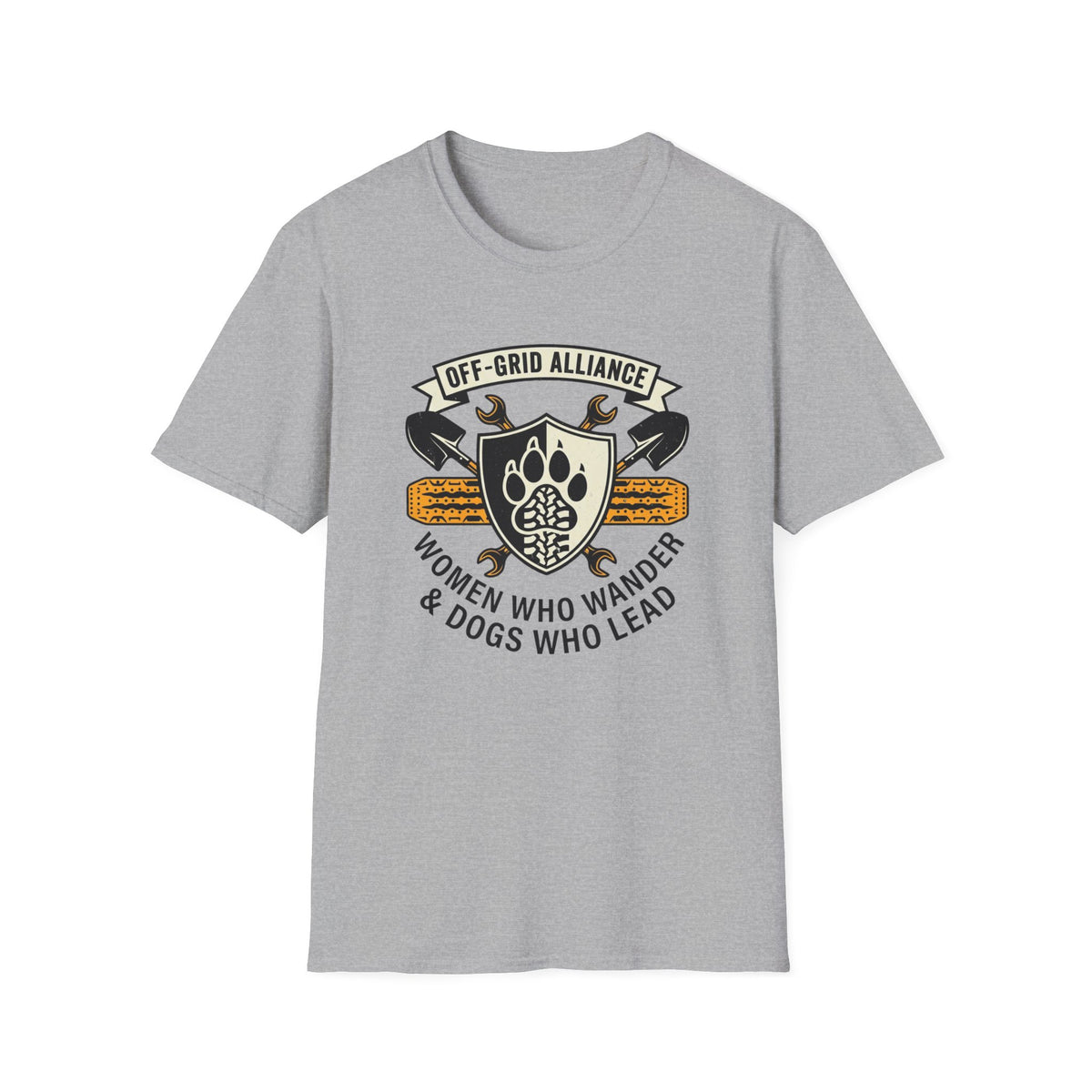 Off Grid Alliance Women Who Wander & Dogs Who Lead T-Shirt