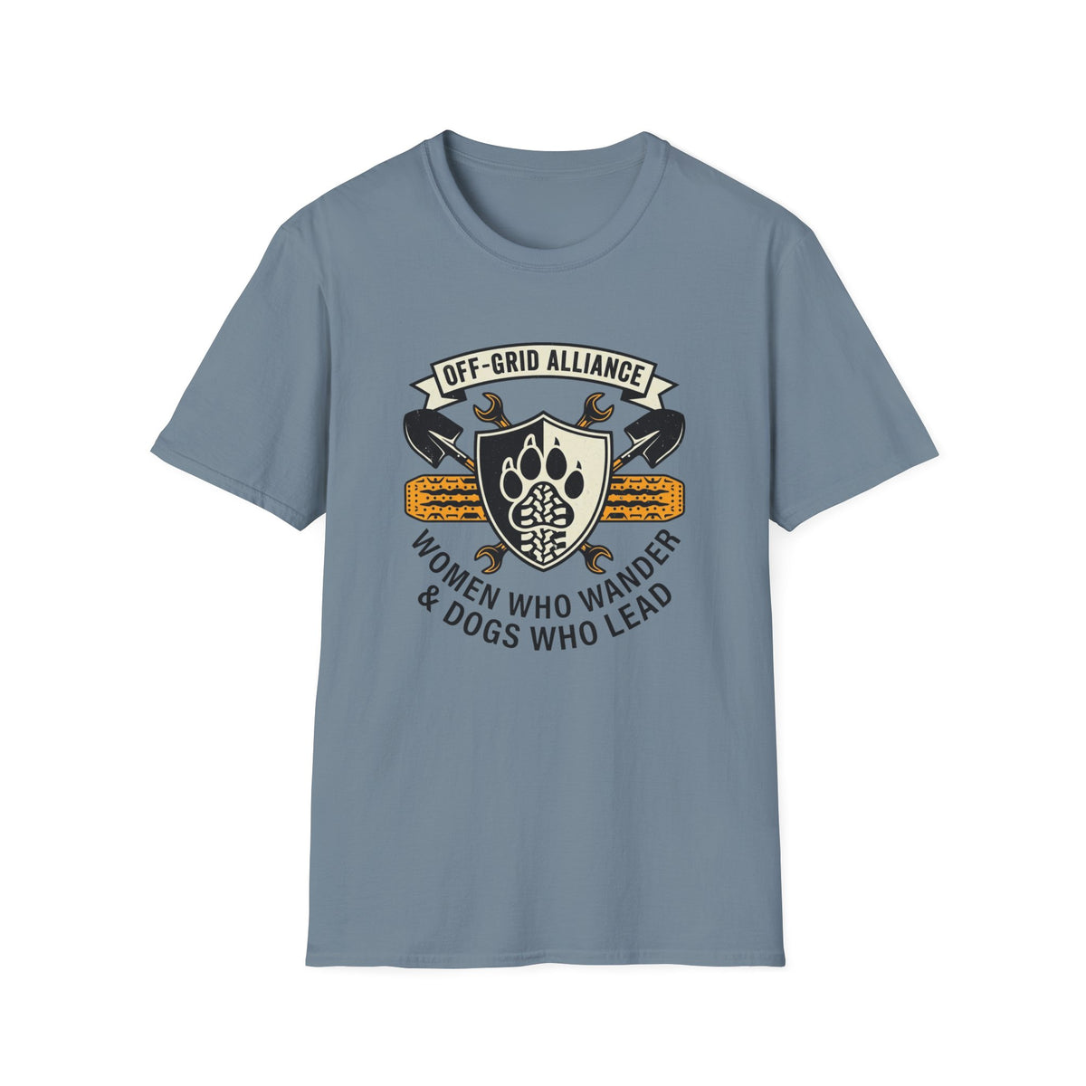 Off Grid Alliance Women Who Wander & Dogs Who Lead T-Shirt
